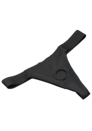 Bedroom Bliss Chérie Thong Strap-On Panty Harness - Large - Black