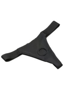 Bedroom Bliss Chérie Thong Strap-On Panty Harness - Medium - Black