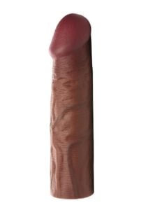 Jock Enhancers Silicone Penis Extension Sleeve 1.5in - Chocolate
