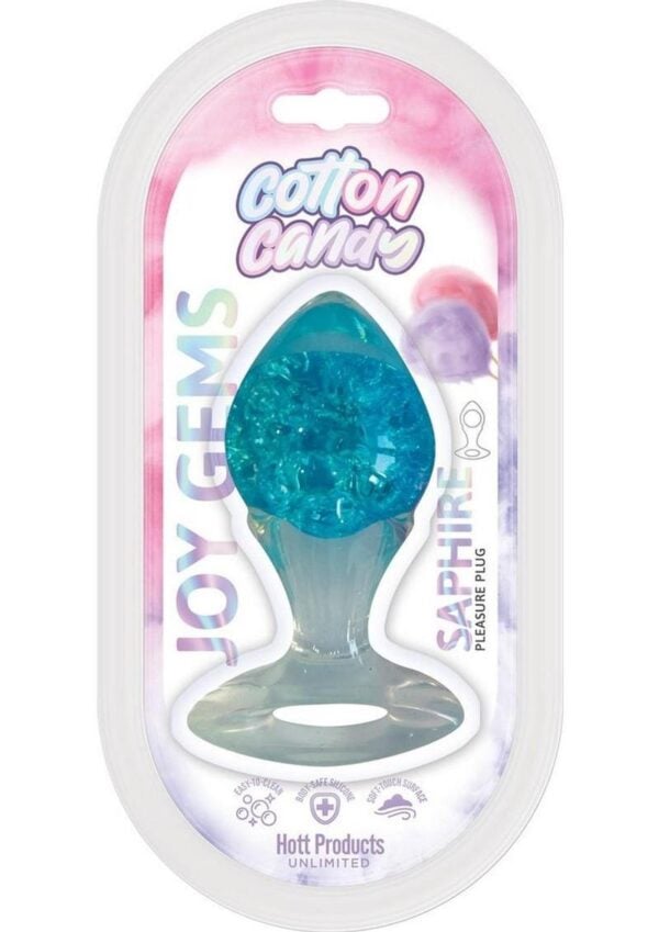 Cotton Candy Joy Gems Silicone Pleasure Anal Plug - Saphire