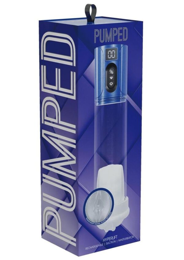 Pumped HyperLift 7 Function Rechargeable Masturbator - Metallic Blue