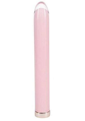 Loveline Sparkle 10 Function Rechargeable Glass Vibrator 6.3in - Pink