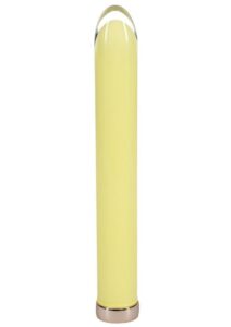 Loveline Sparkle Rechargeable 10 Function Glass Vibrator n6.3in  - Yellow