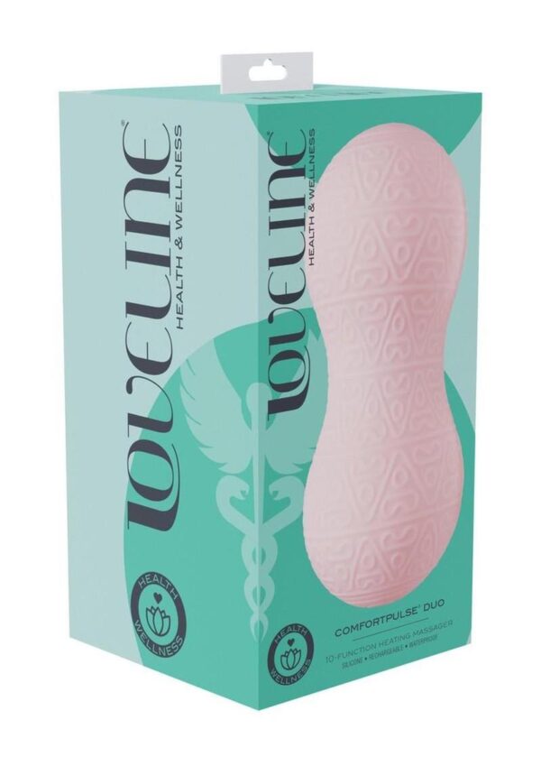 Loveline ComfortPulse 10 Function Vibrating Rechargeable Silicone Duo Massager - Pink
