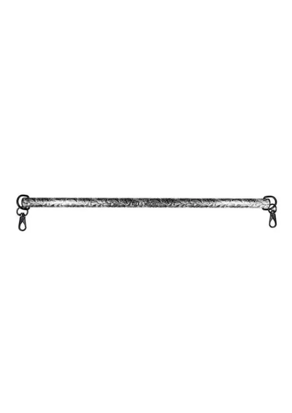 Sex and Mischief Lace Spreader Bar - Silver/Black