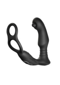 Nexus SIMUL8 Orbit Edition Rechargeable Silicone Vibrating Dual Motor Anal Cock and Ball Massager - Black