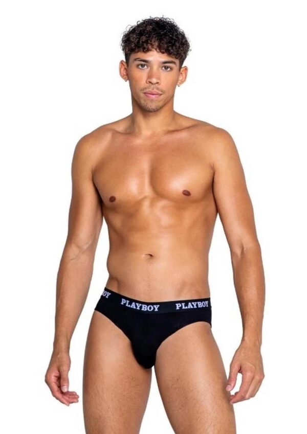 Playboys Mens Modal Gym Brief - Small - Black/White