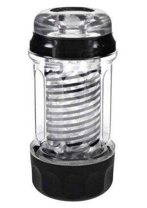Playboy Spring Fling Rechargeable Stroker - Large - Clear/Black