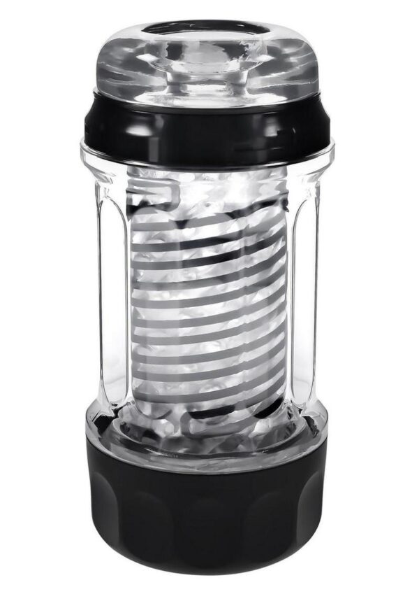 Playboy Spring Fling Rechargeable Stroker - Large - Clear/Black