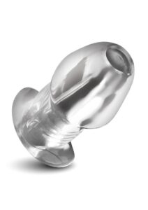 Master Series Dicked Hollow Anal Plug - XLarge - Clear